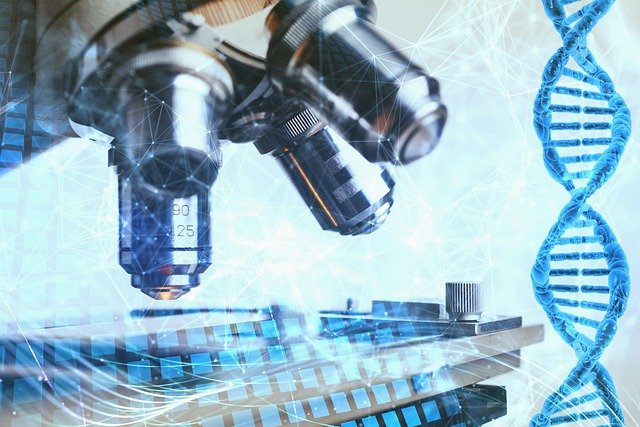 microscope in hospital lab