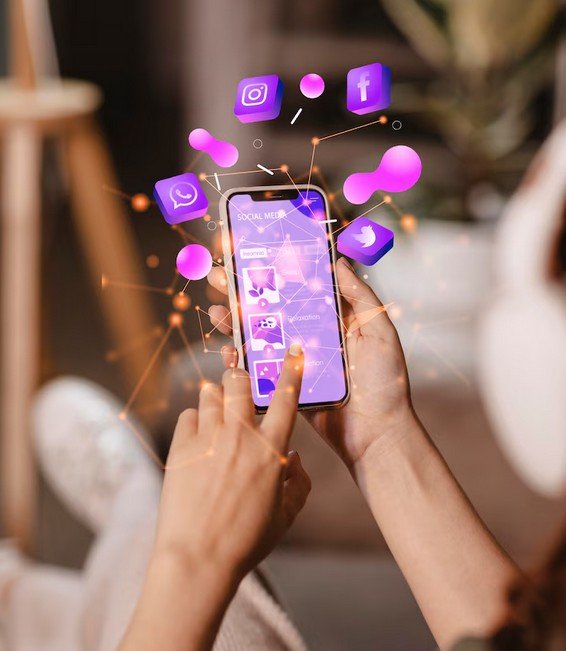 person touching on a smartphone