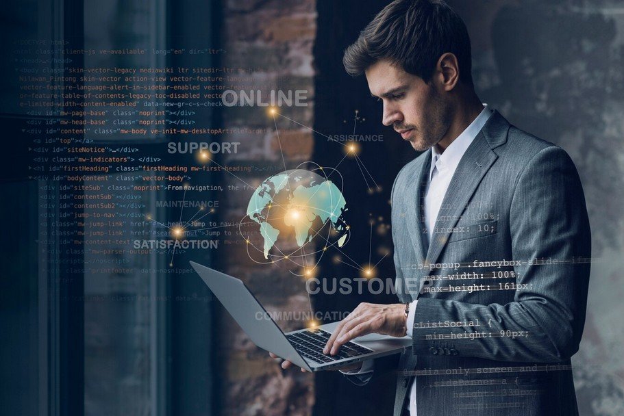 a linguist using high tech linguistic solution to provide a translation