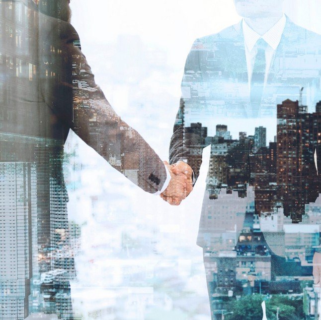 two business men hand shaking