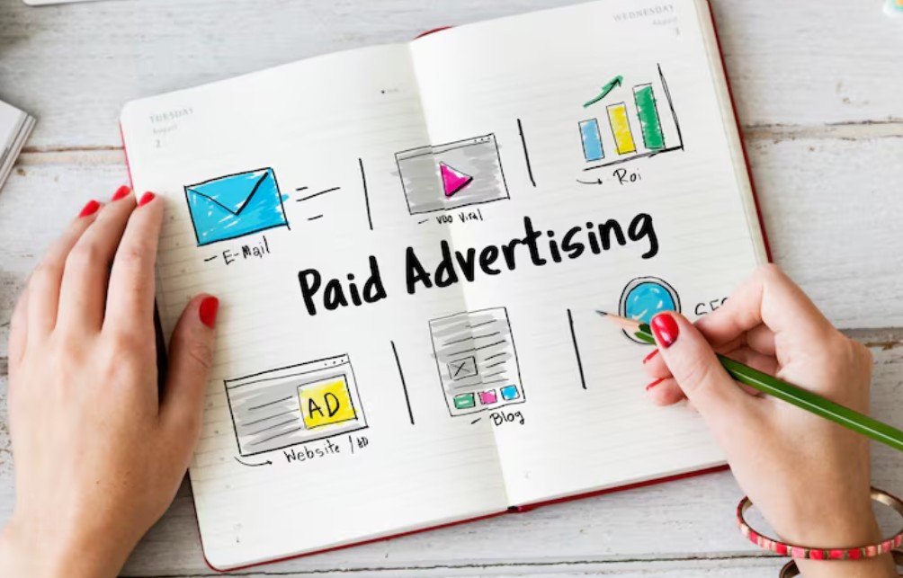a book with the word paid advwerising