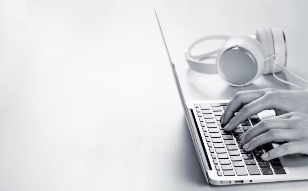 a man working on a laptop