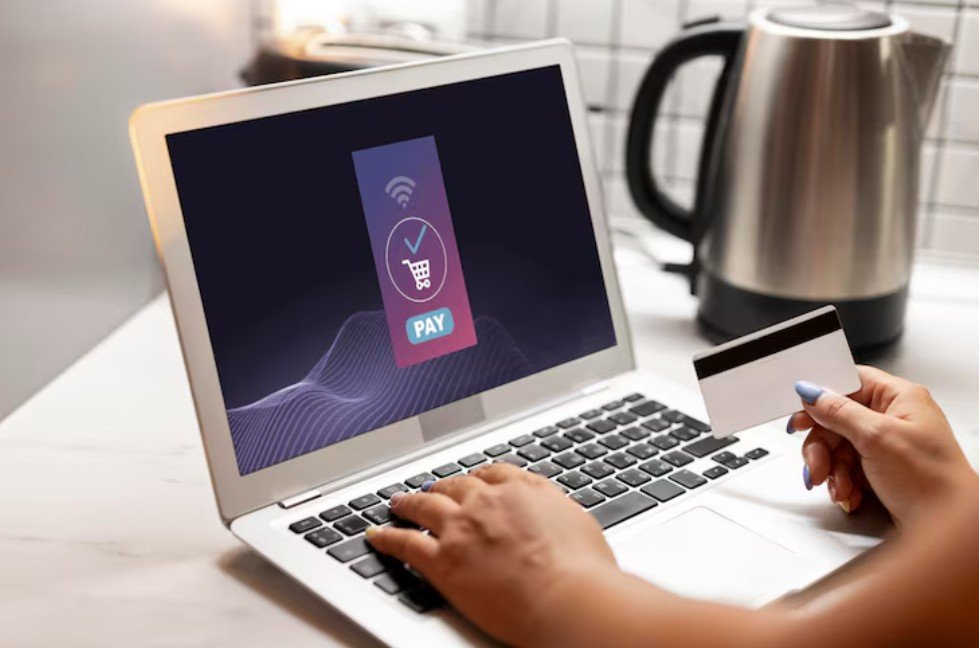 a persoon making online purchase
