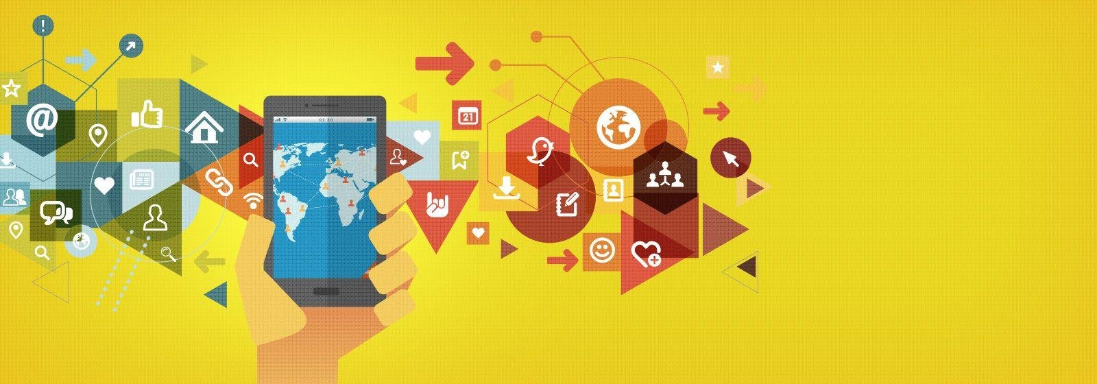 una imagen conceptual de redes sociales
