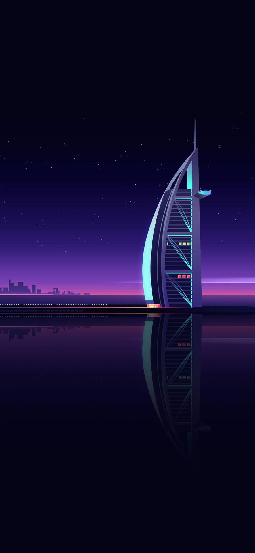 imagen noctorna de Burj Khalifa